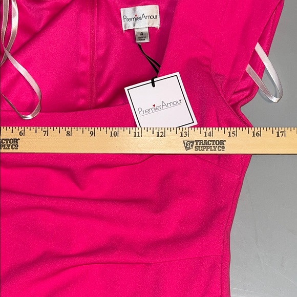 NEW Premier Amour Chic Fuchsia Maxi Dress Size 4 - Picture 4 of 7